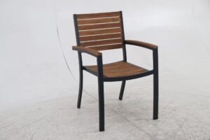 Faux wood dining chair