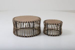 Rattan round stool